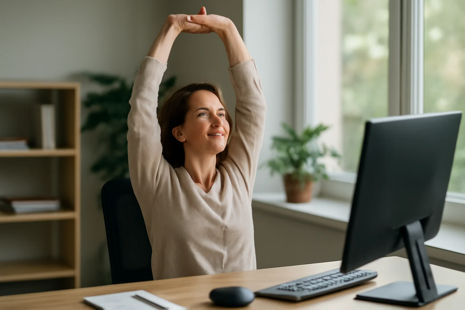 Cum să faci stretching corect după o zi lungă de stat la birou
